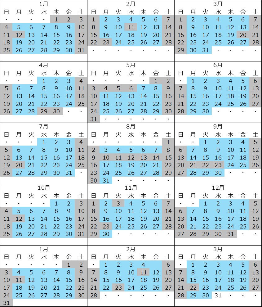Shipping Calendar